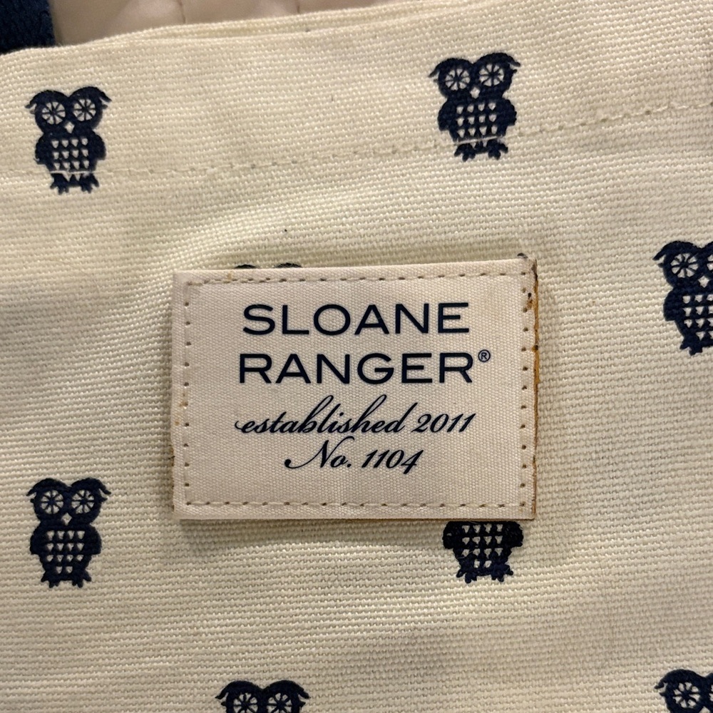 Sloane Ranger Cream and Navy Tote Bag - Picture 2 of 3